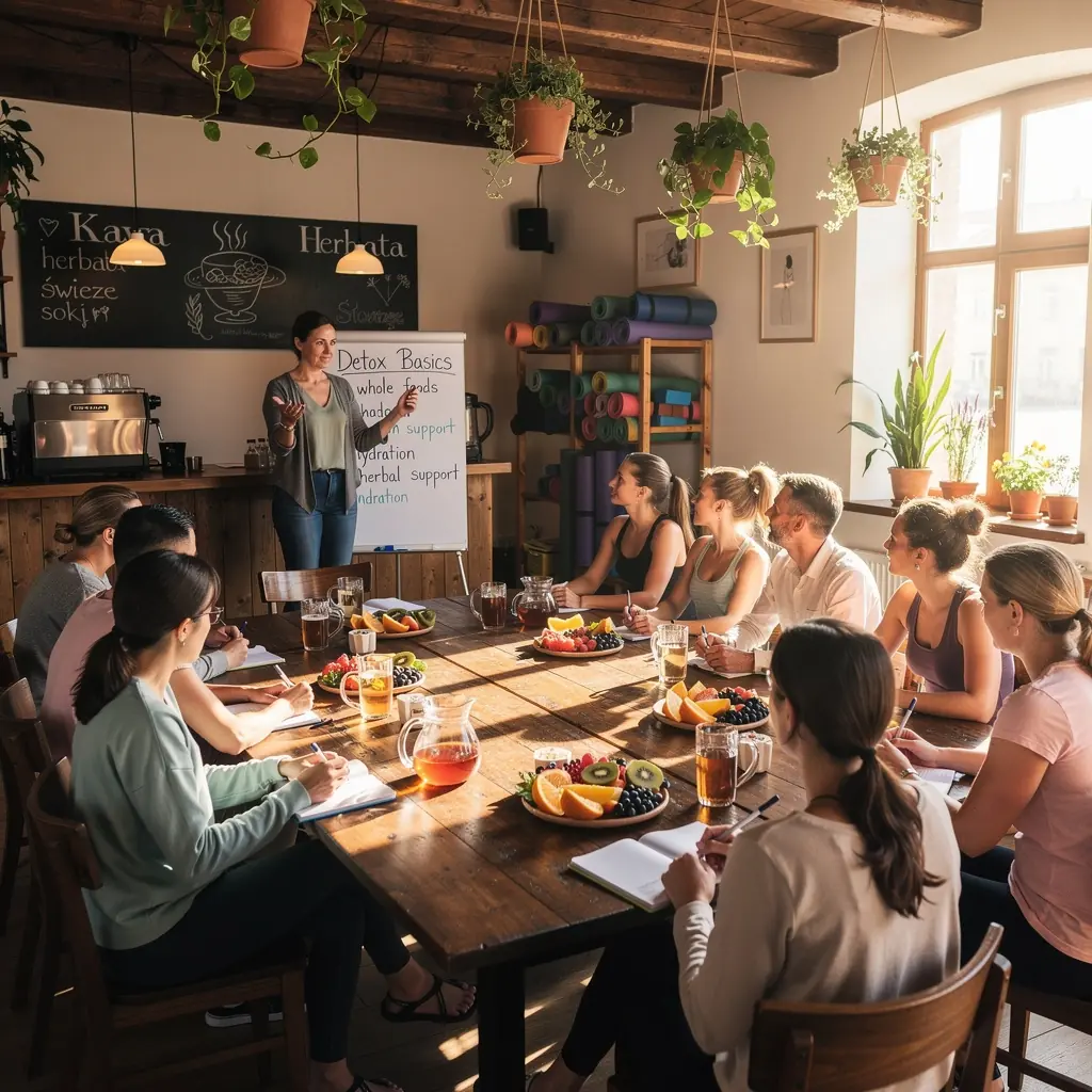 Zbliżenie na matę do jogi oraz akcesoria, takie jak bloki i paski, w naturalnym otoczeniu.